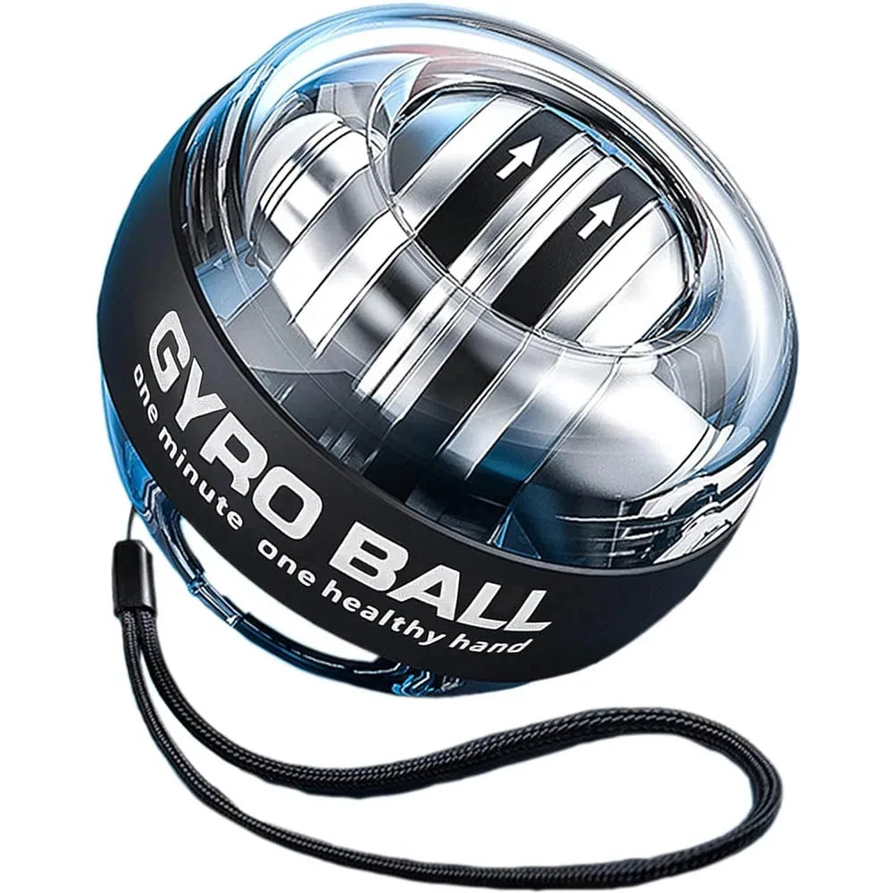 GyroGrace Auto-Start Wrist Force Ball — Steel-Core Grip Trainer & Anywhere Massage Orb (OUT180)