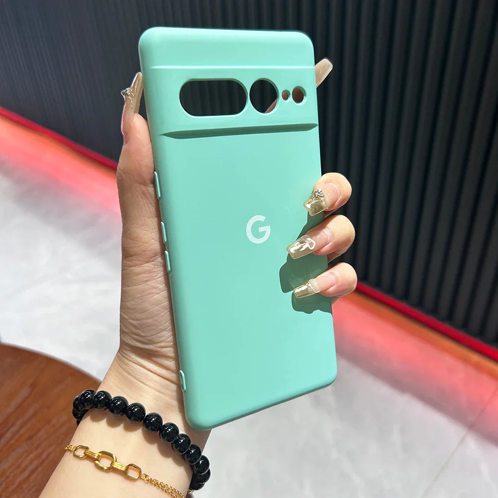 For Google Pixel 8 8Pro 8a 7 7Pro 7a Case Silky Silicone Soft-Touch Back Cover For Pixel 6 6Pro 6a Shockproof Protective Coque
