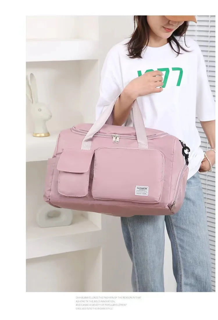 Stitch Splash-Pro Gym Duffel — Waterproof Kawaii Carryall with Shoe Compartment & Wet/Dry Divide (44×28×19cm)