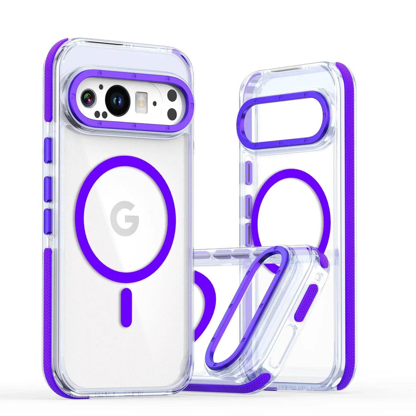 Luxury High Transparent Case For Google Pixel 9 Pro XL 5G Magsafe Magnetic Wireless Charging Shockproof Cover For Google Pixel 9