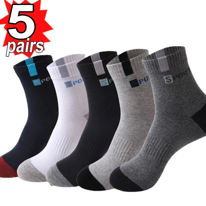 10pairs Breathable Cotton Sports Stockings Men Bamboo Fiber Autumn and Winter Men Socks Sweat Absorption Deodorant Business Sox - THOOBO!