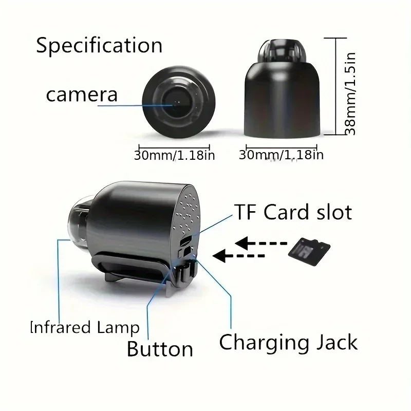AEHOME 1080P Mini WiFi HD Security Camera With Night Vision & Real-Time Peace of Mind