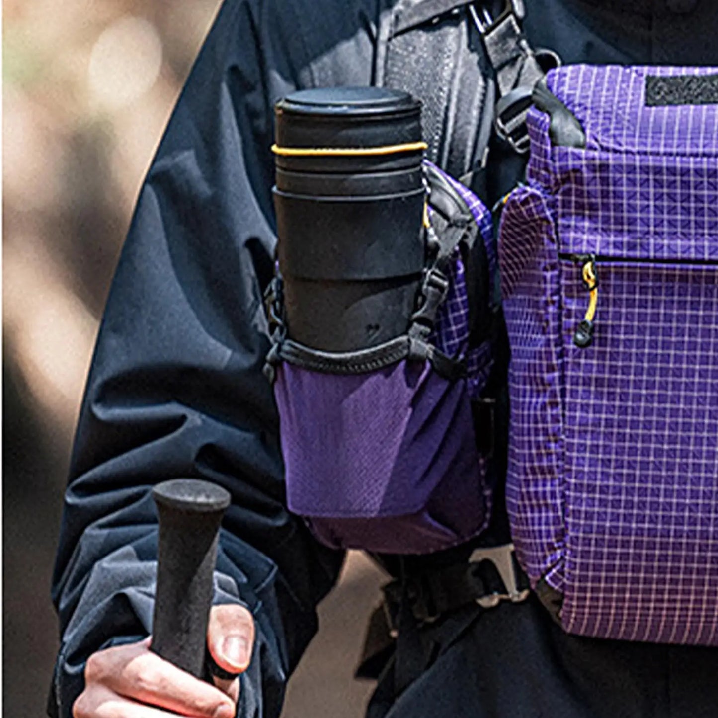 HydroGo Adventure Sling — Shatterproof Water Bottle & Phone Holder With Strap for Travel, Gym & Outdoor Sports