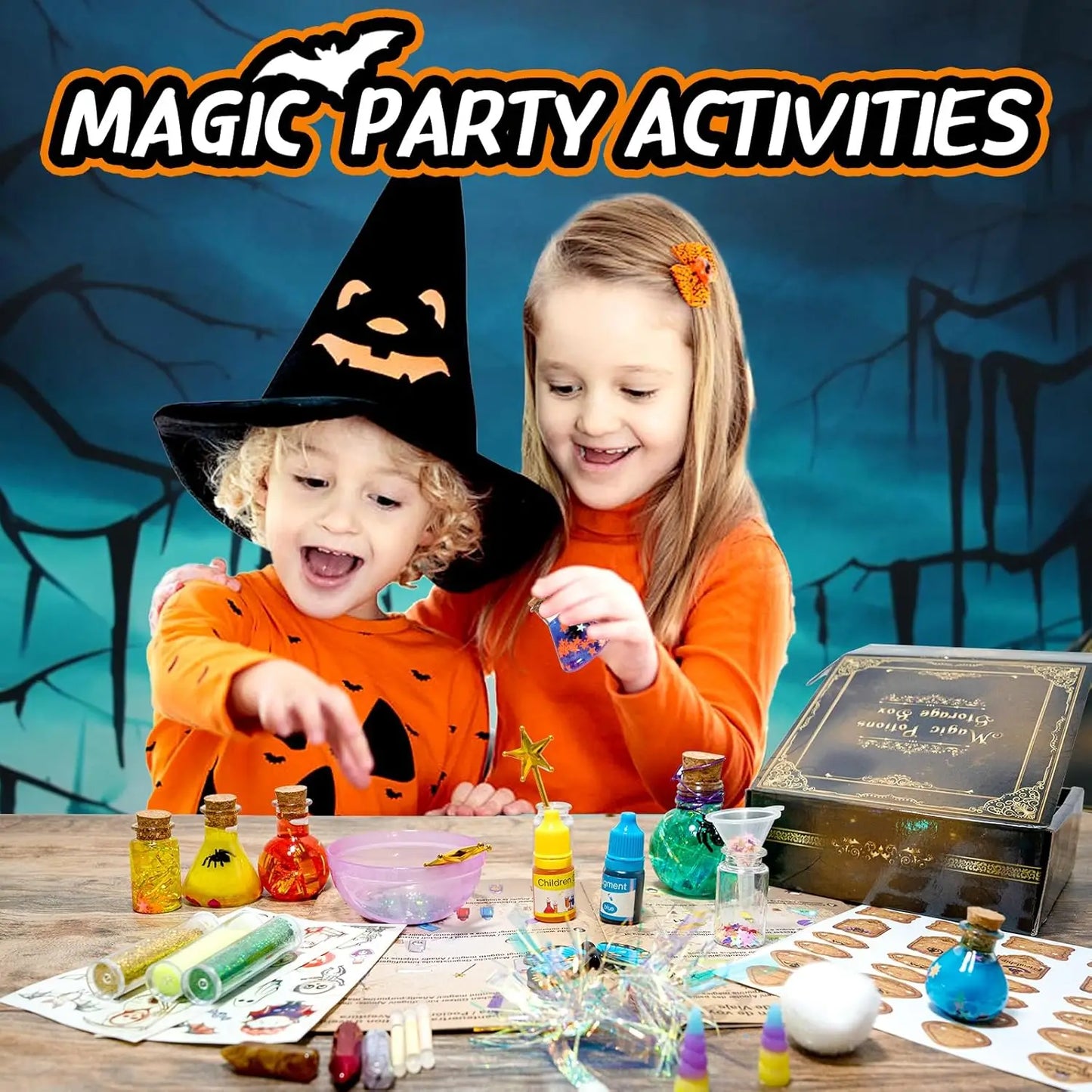 Witchlight WonderLab Potion Kit 🧪✨ — DIY Color-Changing Fairy & Horror Magic Craft Set for Halloween or Christmas