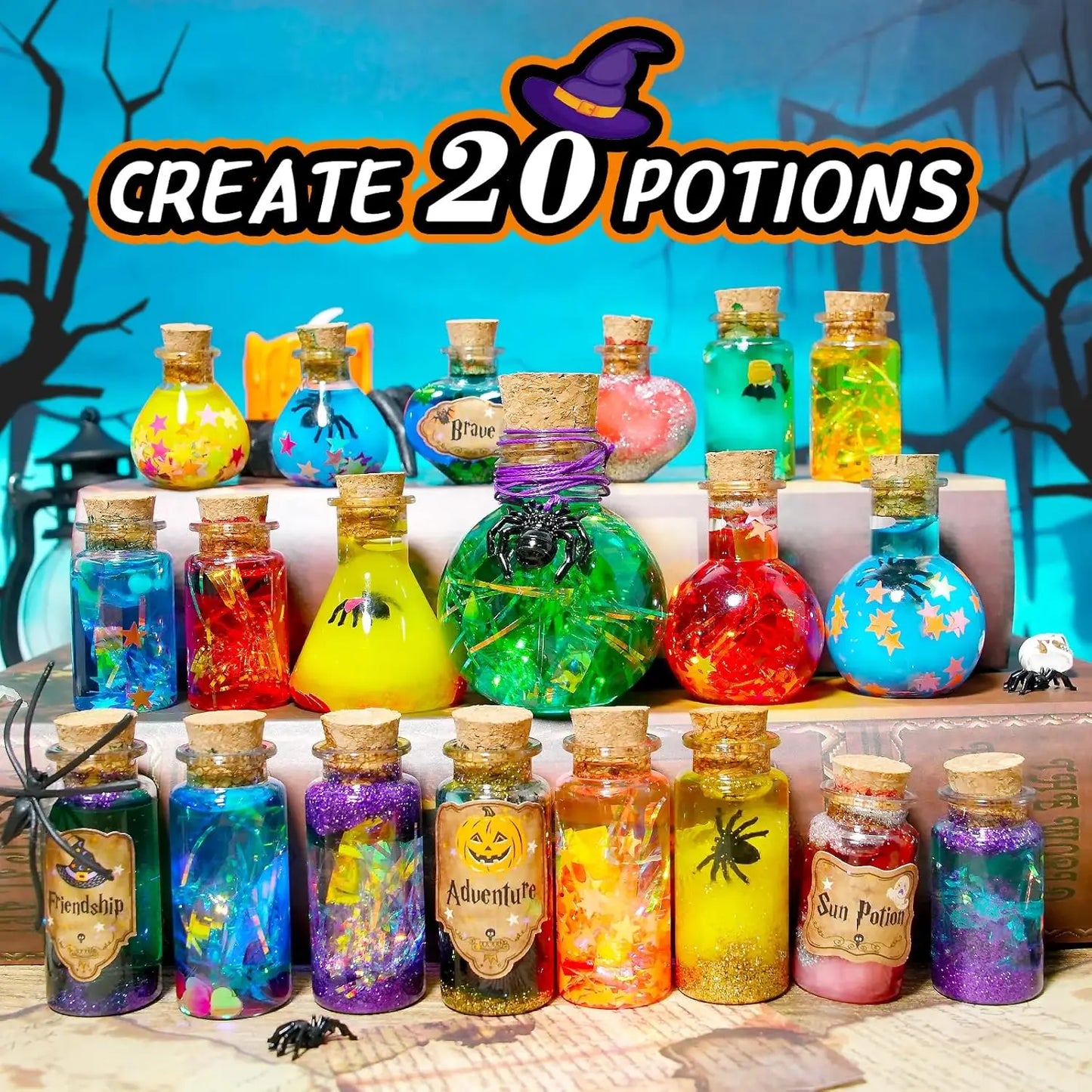 Witchlight WonderLab Potion Kit 🧪✨ — DIY Color-Changing Fairy & Horror Magic Craft Set for Halloween or Christmas