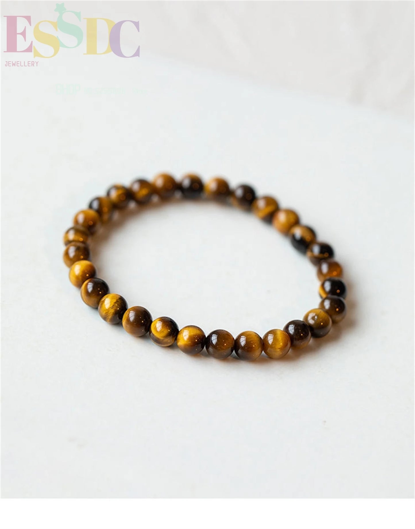 Tiger Eye & Hematite Energy Bracelet – Magnetic Healing Beads for Strength, Balance & Happy Vibes ✨
