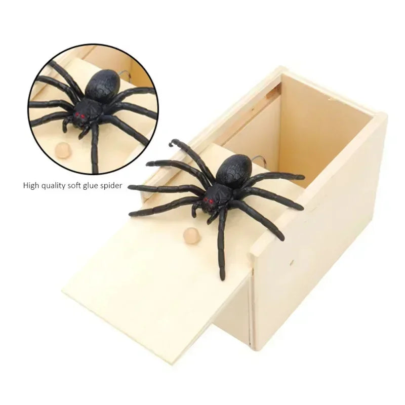 Spider Surprise Wooden Prank Box