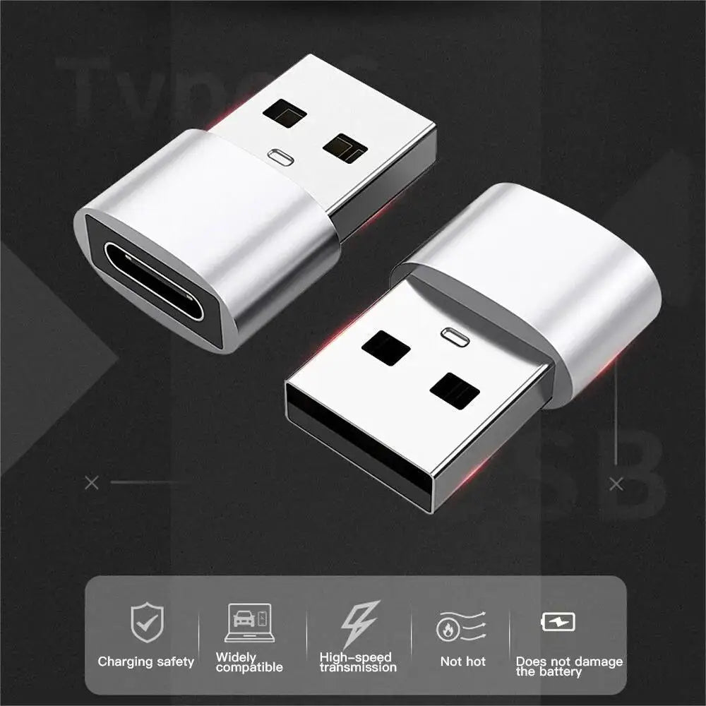 2Pcs USB To Type C OTG Adapter USB USB-C Male To Micro USB Type-c Female Converter For Macbook Huawei Samsung XiaomiUSBConnector