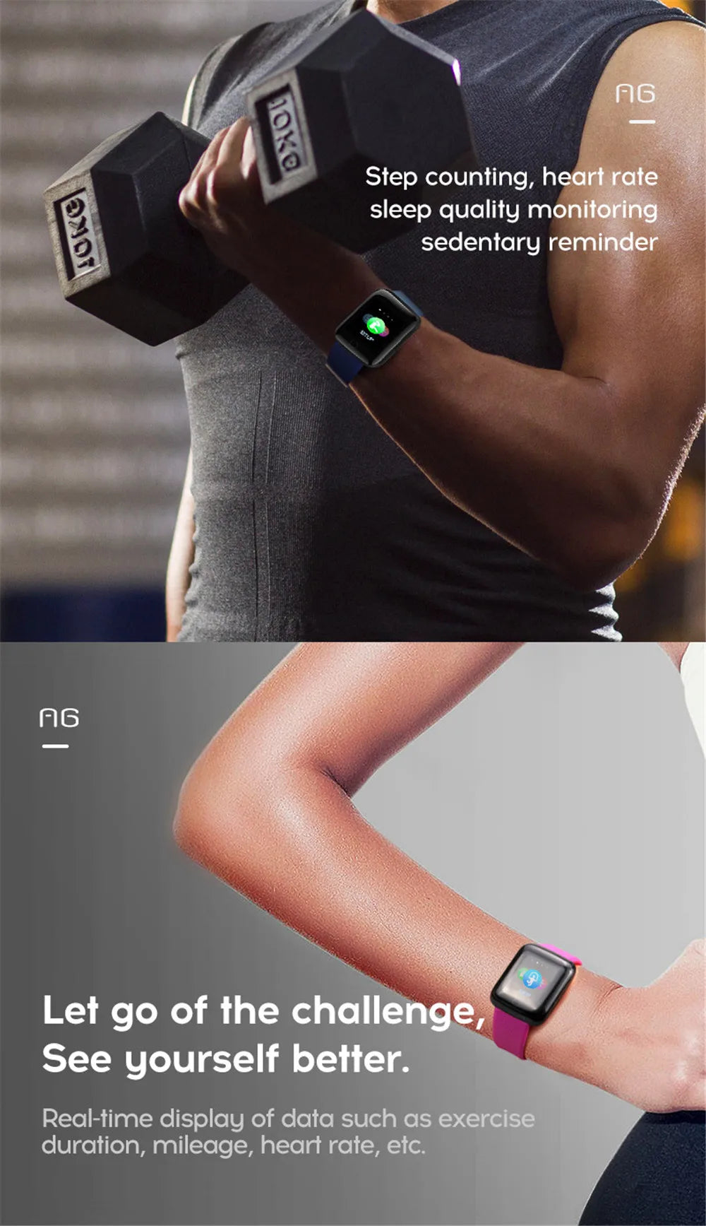 WristIQ 116 – Lightweight Bluetooth Smartwatch for Fitness, Sleep, Messages &amp; Daily Tracking with USB Charging