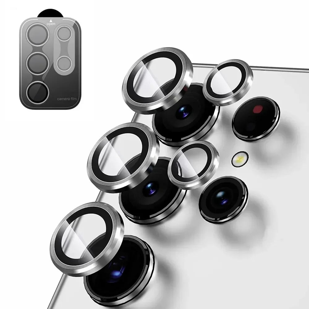 Camera Lens Protetor For Samsung S25 S24 ultra S24 S23 S22 ultra Case Tempered Glass Film Titanium Alloy Ring Phone Accessories