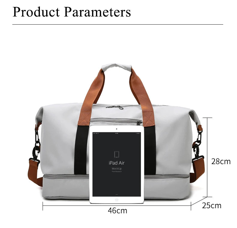 AquaVault Pro — Oxford Waterproof Travel & Gym Tote with Shoe Compartment