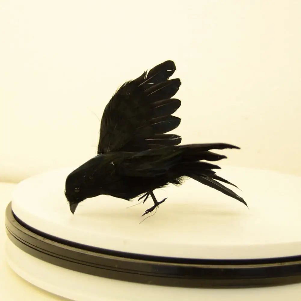 Midnight Murder — Feathered Raven Halloween Prop for Haunted Decor & Wicked Displays 🦇🐦‍⬛