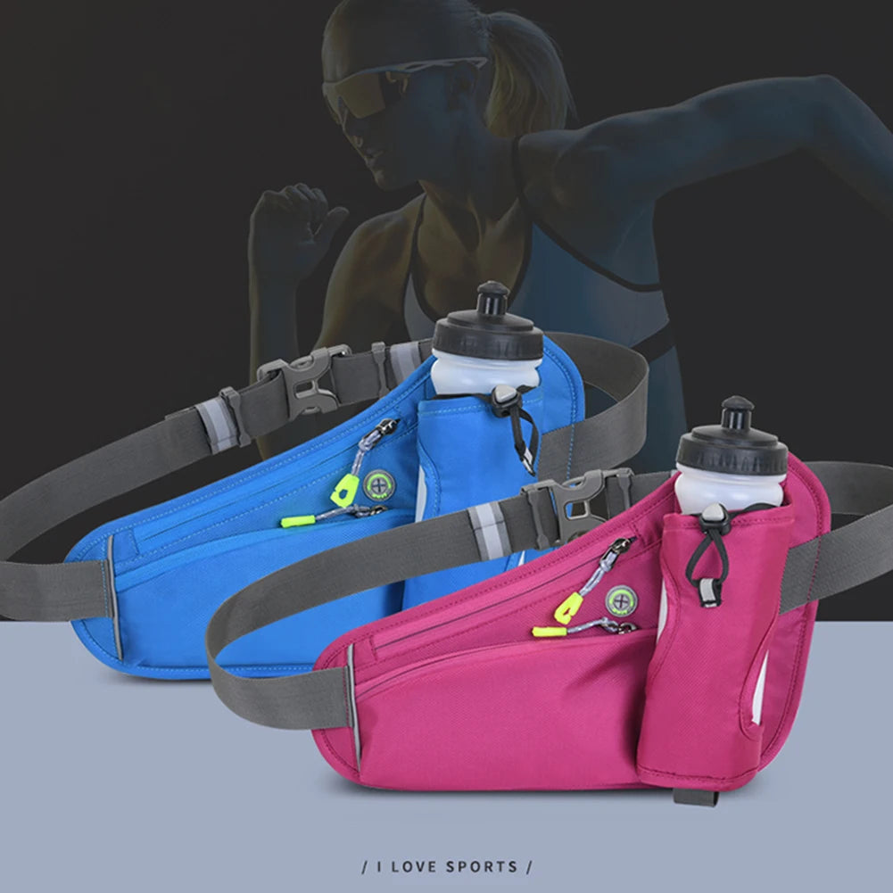 NightSprint HydratePro — Reflective Running Waist Belt With Bottle Holster & Phone Pocket 🏃‍♂️💧