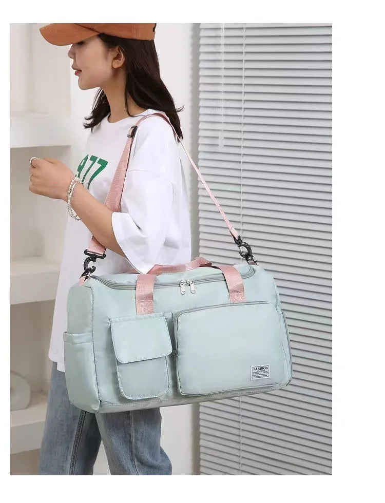 Stitch Splash-Pro Gym Duffel — Waterproof Kawaii Carryall with Shoe Compartment & Wet/Dry Divide (44×28×19cm)