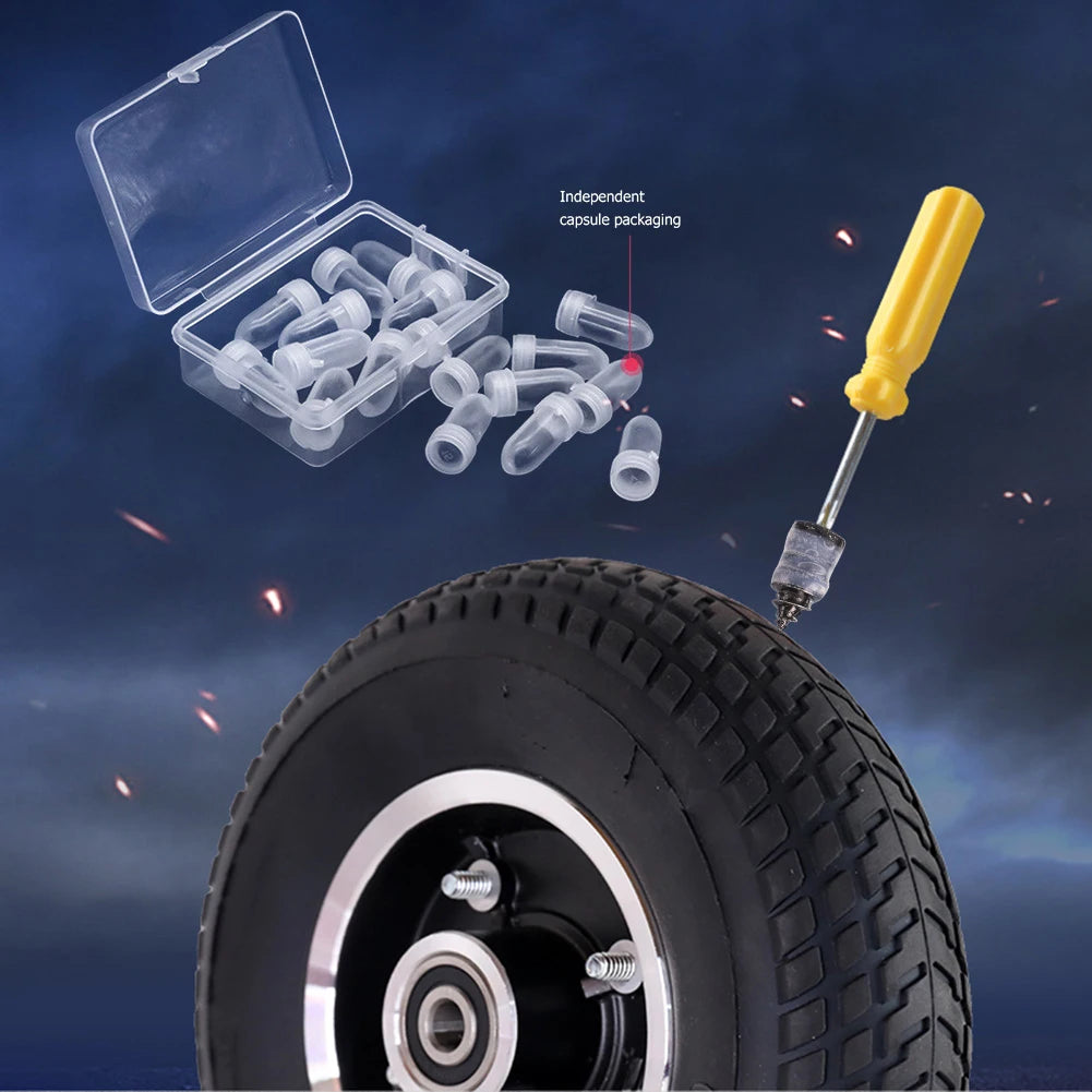 Tire Puncture Repair Nails for Car Motorcycle Scooter Bike Vacuum Tyre Repairing Rubber Metal Nail Set Car Tire Accessories - THOOBO!
