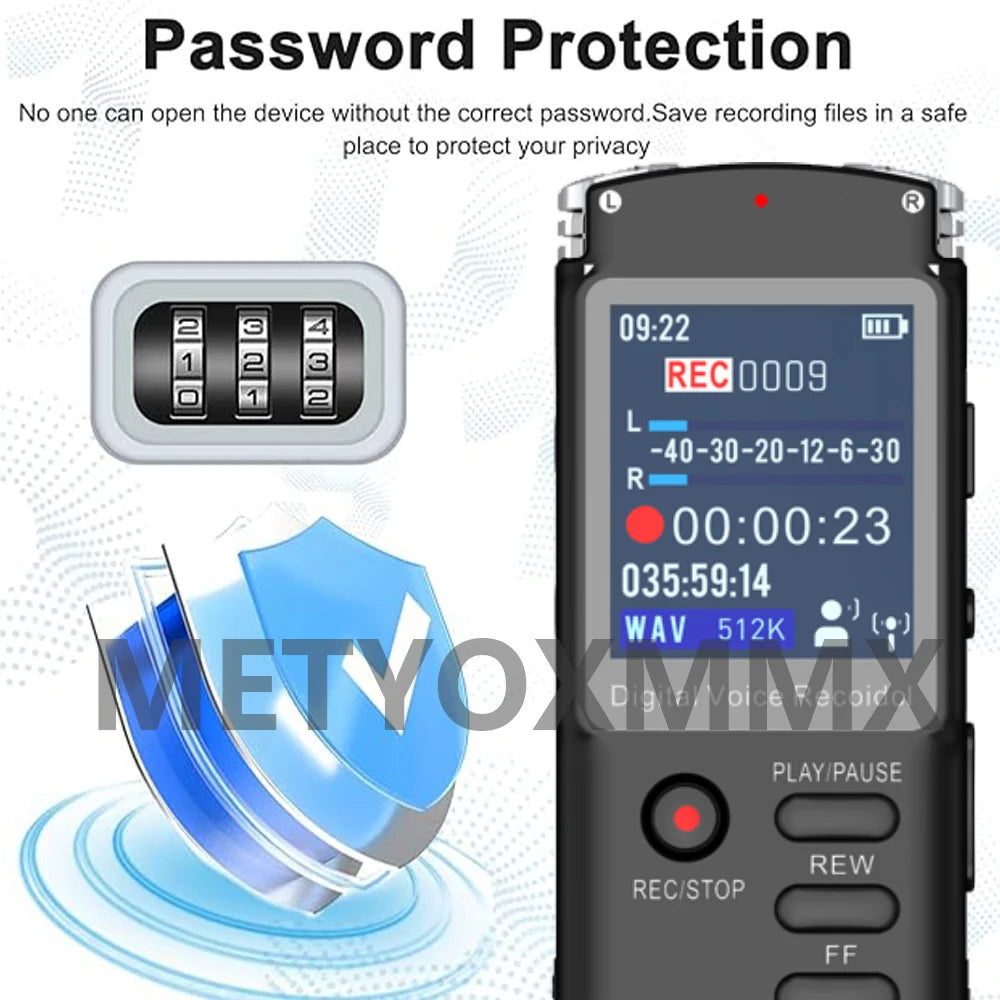 Voice Recorder - Voice Activated Recorder with Earphone & USB Charge Cable, Digital Voice Recorder with Playback for Lectures & - THOOBO!