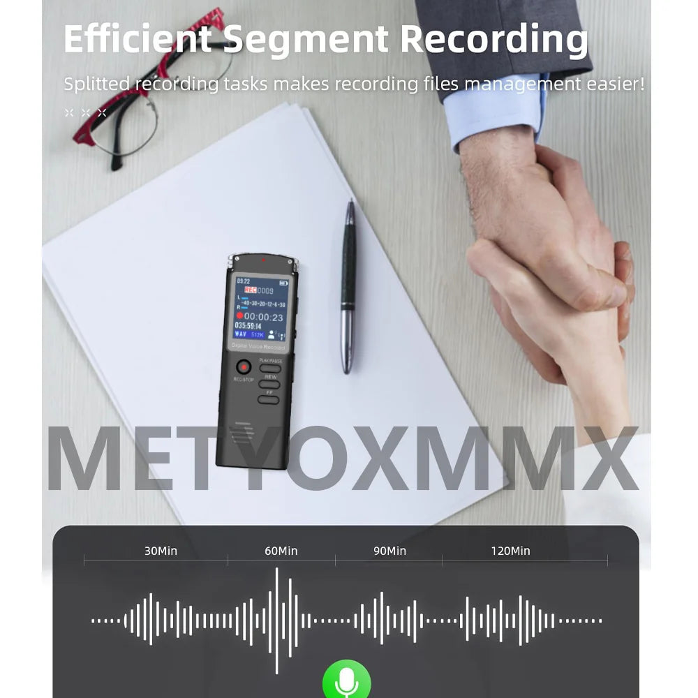 Voice Recorder - Voice Activated Recorder with Earphone & USB Charge Cable, Digital Voice Recorder with Playback for Lectures & - THOOBO!
