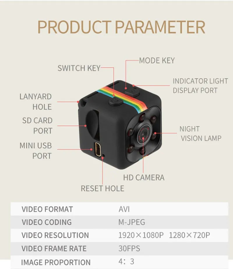SQ11 Mini Camera 1080p Mini Night Vision Sports Camera SQ28 Outdoor Waterproof Cycling Car Recorder Diving Camera