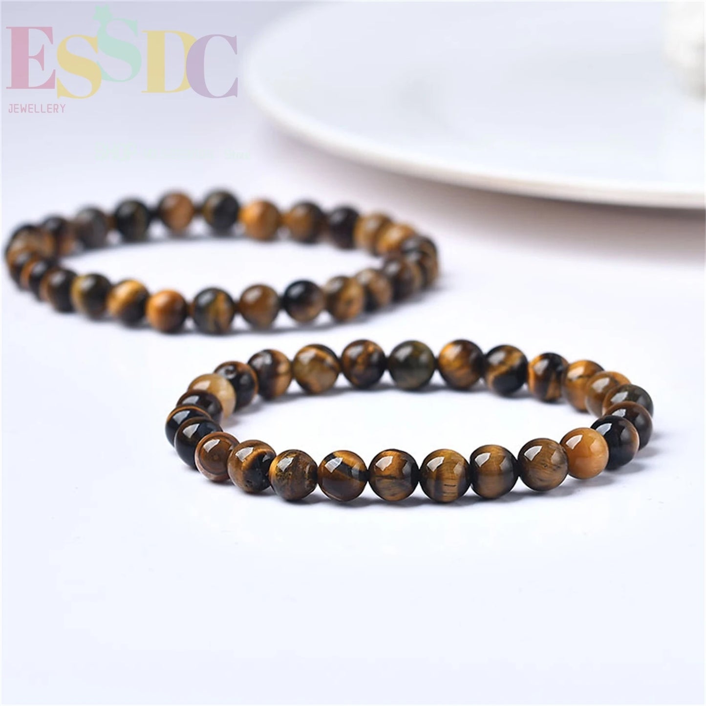 Tiger Eye & Hematite Energy Bracelet – Magnetic Healing Beads for Strength, Balance & Happy Vibes ✨