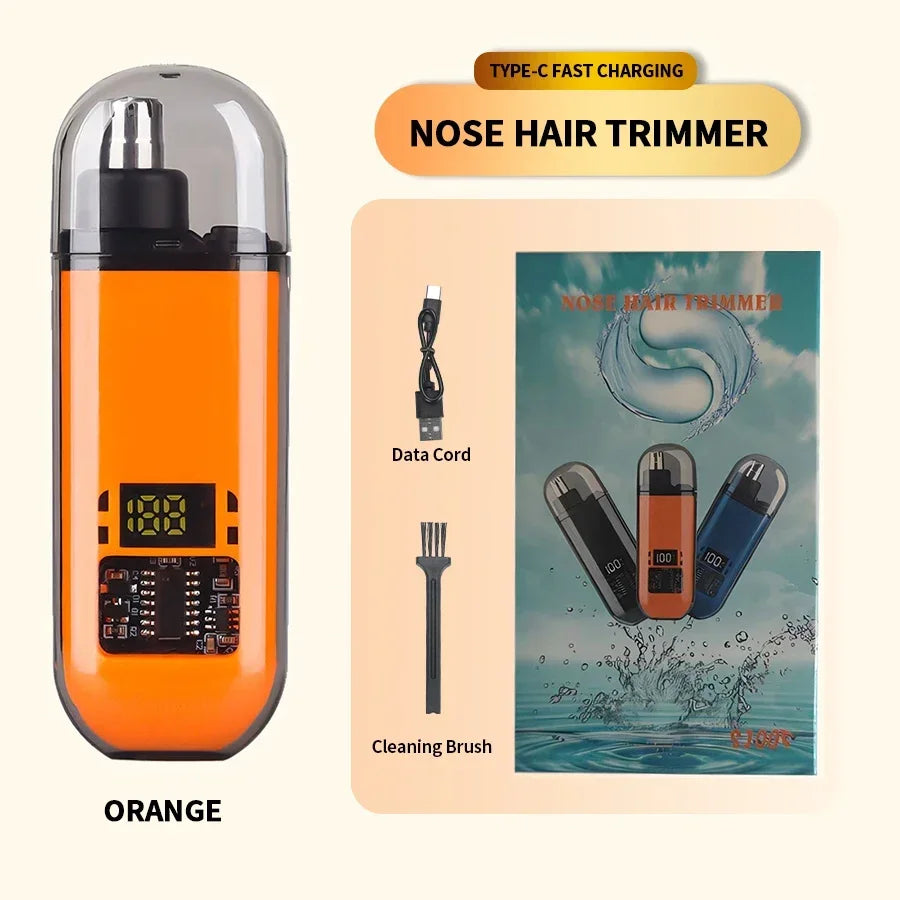 Heinast SwiftTrim 2-in-1 — Electric Ear & Nose Hair Trimmer, Painless Rotary, 2-Hour Quick Charge