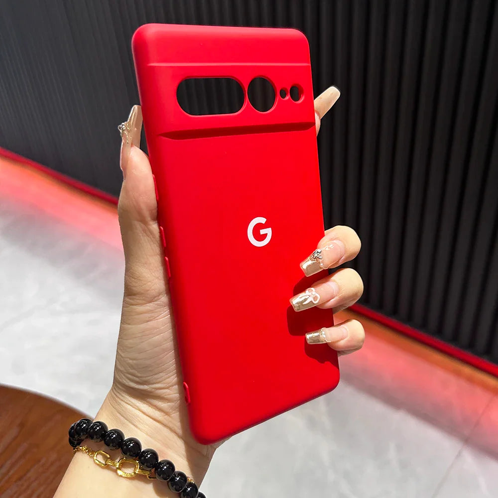 For Google Pixel 8 8Pro 8a 7 7Pro 7a Case Silky Silicone Soft-Touch Back Cover For Pixel 6 6Pro 6a Shockproof Protective Coque