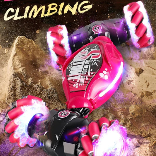 4WD RC Drift Car With LED Lights & Music 360° Stunt Climbing Toy