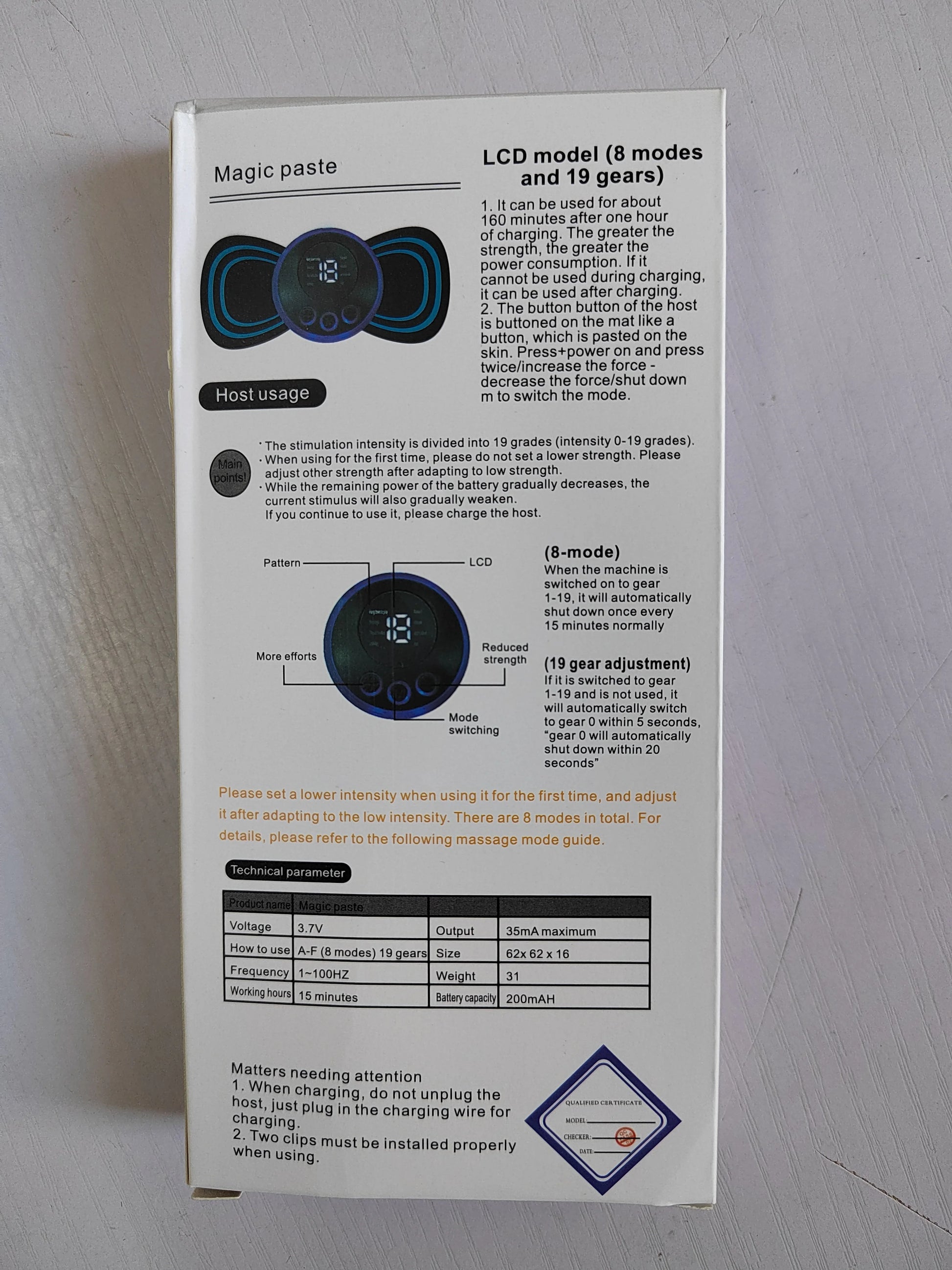 Neck Massager Mini Electric Neck Massage EMS Cervical Back Vertebra Massage Patch 8 Modes Relieve Relax Muscle Fatigue Tools - THOOBO!