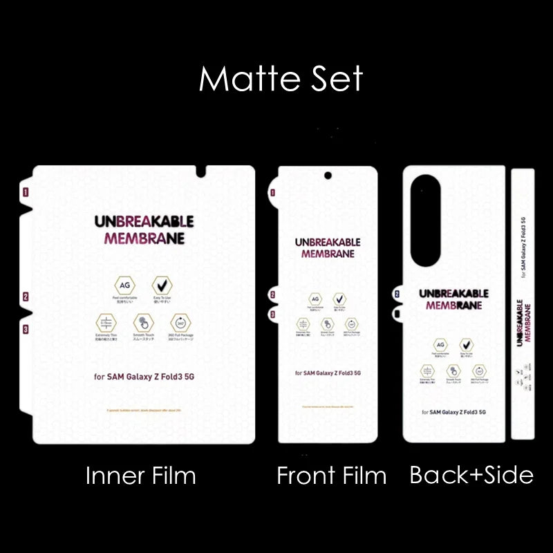 Front Back Soft Hydrogel Matte Film For Samsung Galaxy Z Fold 2 3 4 5 6 SE W21 W22 W23 W24 W25 Clear Frosted Screen Protector