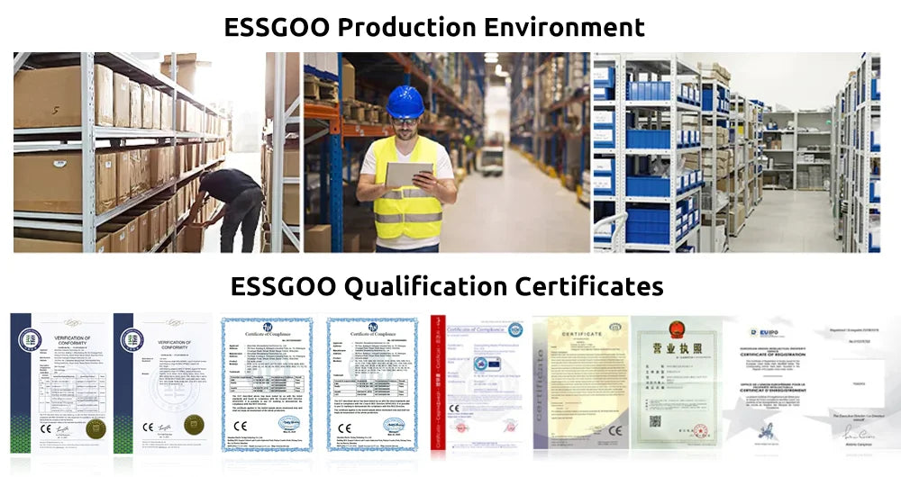 ESSGOO 7" Double Din CarPlay Android Auto Multimedia Player With HD Touchscreen & DSP Sound