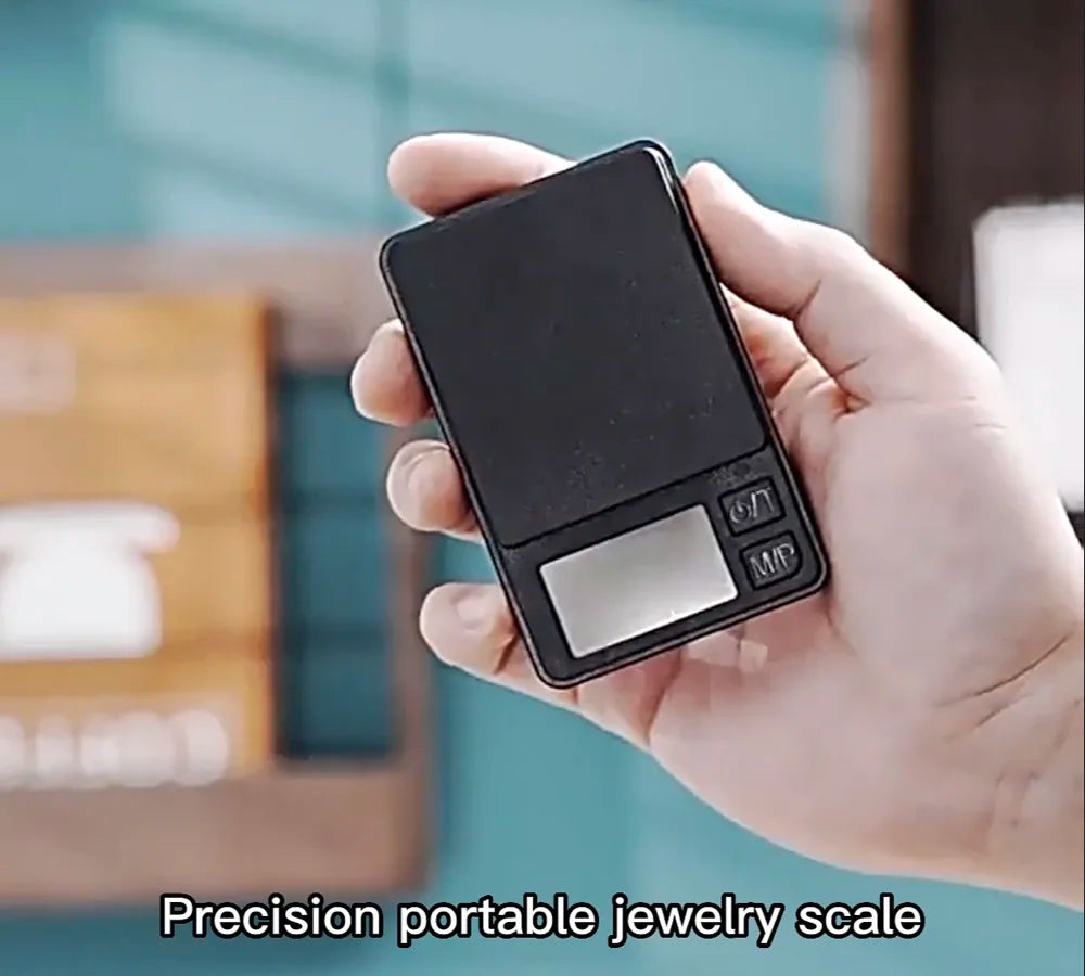 PRECISION PIXEL Mini Jewelry Scale – 0.01g Accuracy Pocket Weighing Wizard for Gold, Gems & Herbs - THOOBO!