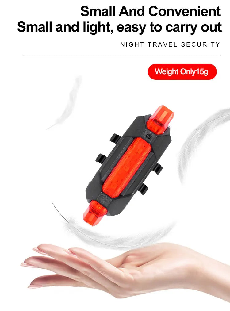 USB Rechargeable Bike Light Taillight Easy to Install 3 Modes Bicycle Light Accessories for the Bicycle - THOOBO!