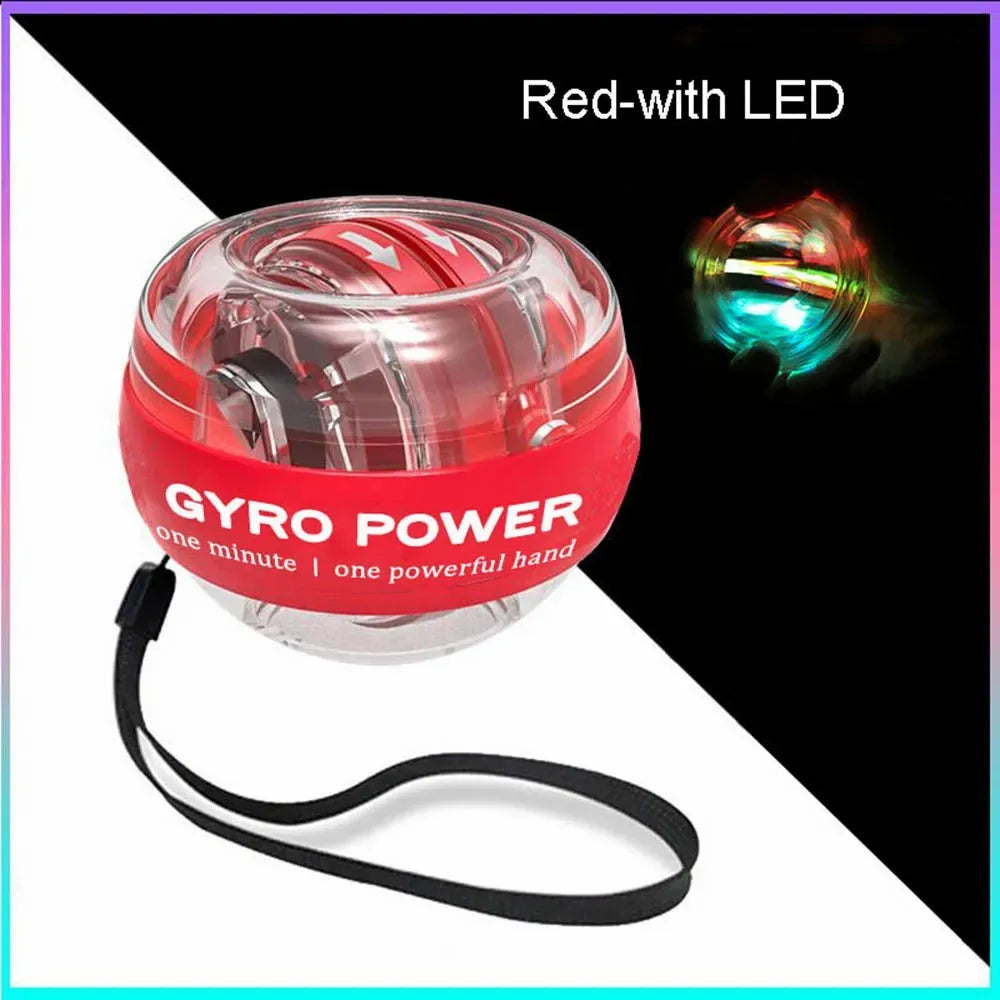 GyroGrace Auto-Start Wrist Force Ball — Steel-Core Grip Trainer & Anywhere Massage Orb (OUT180)