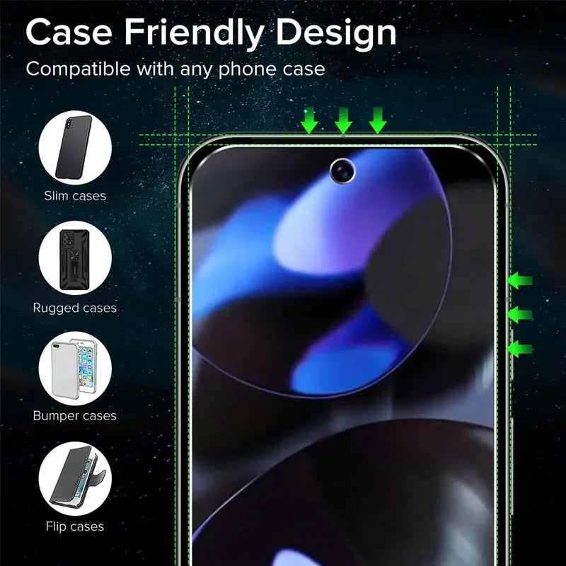 Fingerprint unlock Glass for Pixel 9 Pro 10 8A 9A 7 7A 8 Pro Screen Protector Pixel 9 Pro XL Tempered Glass for Google Pixel 9