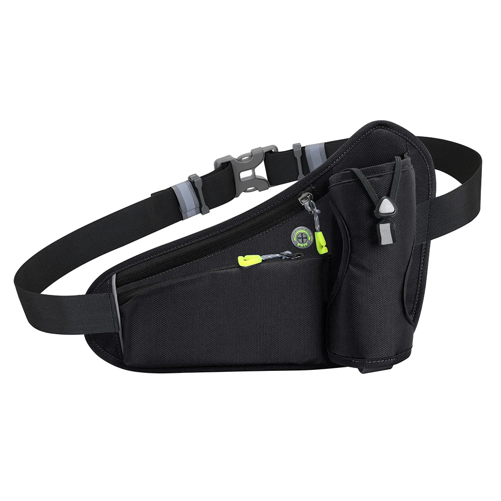 NightSprint HydratePro — Reflective Running Waist Belt With Bottle Holster & Phone Pocket 🏃‍♂️💧