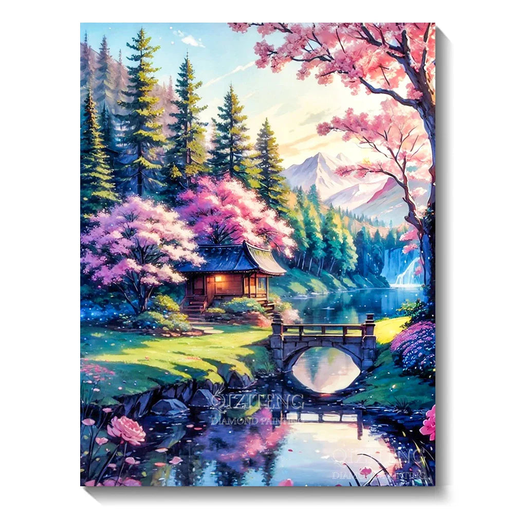 5D Diamond Art Painting Aurora Landscape DIY Mosaic Embroidery Kit
