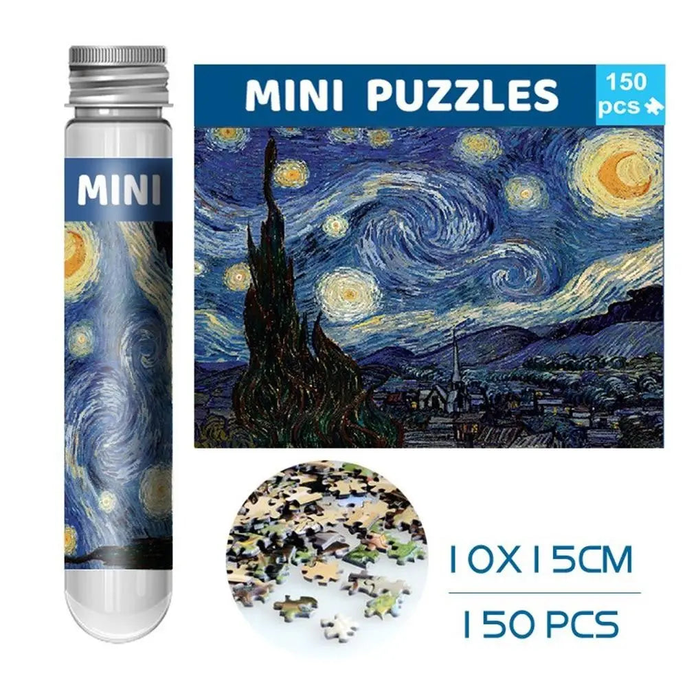 150PCS Oil Painting Jigsaw Puzzles – Mini Test Tube Educational Toy