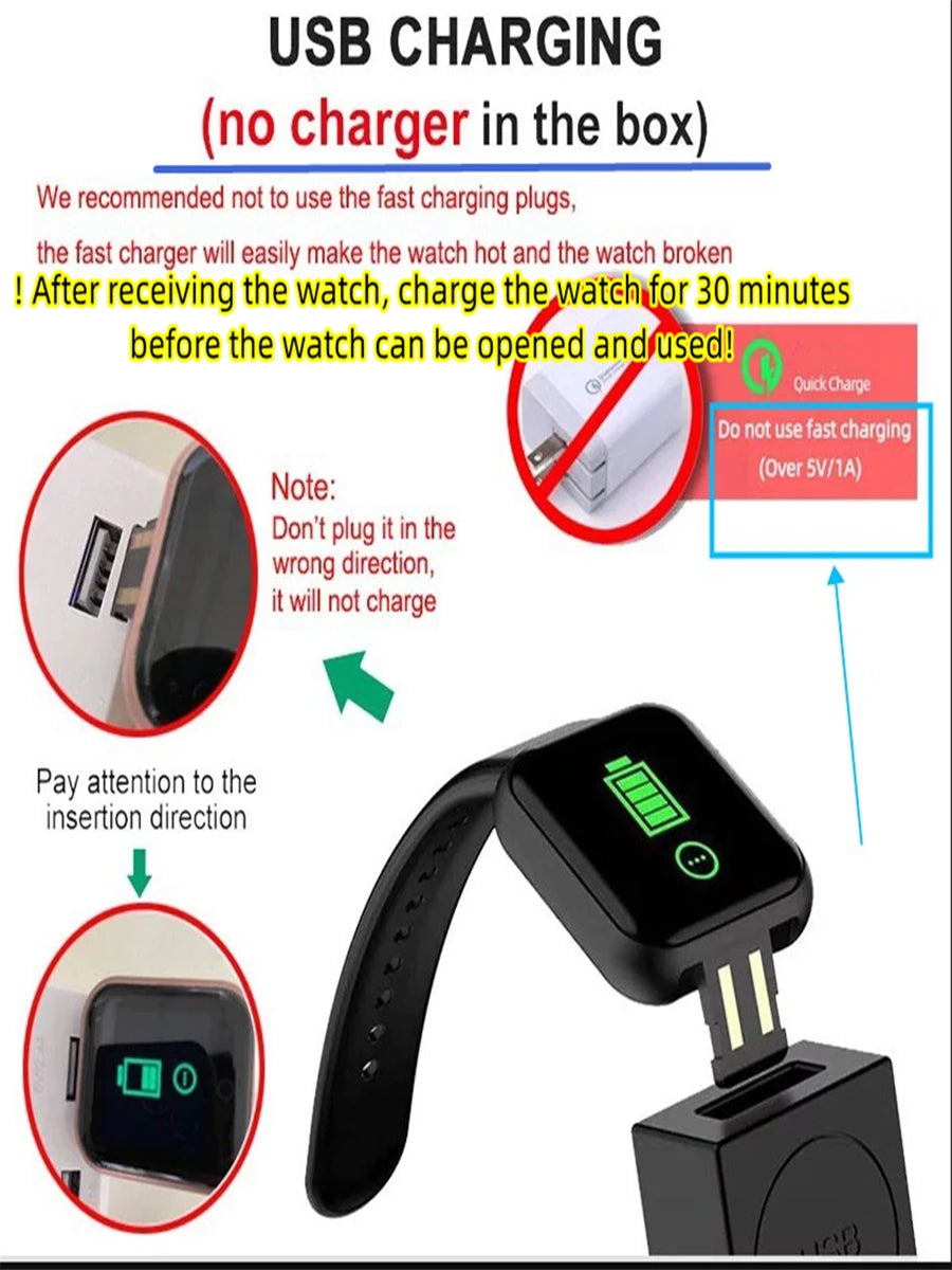 Multifunction Smart Watch For Men Women Kids Message Remind Music Control Sport Step Calories D13 Smartwatch Alarm Clock 116Plus - THOOBO!