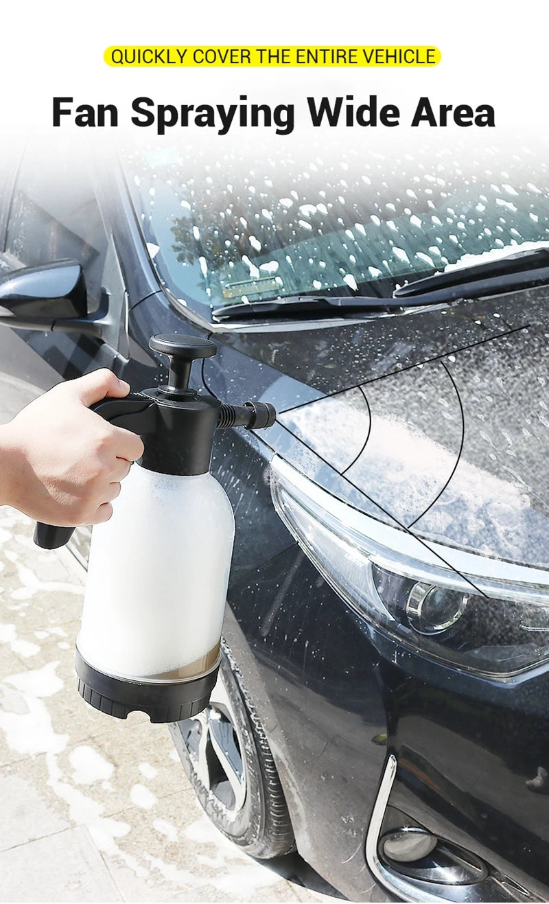 2L Car Wash Spray Bottle Foam Wash Sprayer Hand Pump Foam Sprayer Car Air Pressure Spray Washer Nozzle Can Auto Window Cleaning - THOOBO!