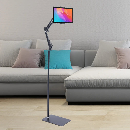 Universal Ipad Stand Floor Tablet Bracket Adjustable Flexible Rotation Phone Holder 360° rotating Stand Support 4.72-7.09in