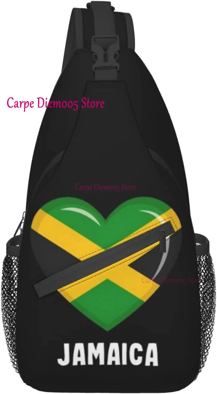 One Love Carry — Jamaica Flag Crossbody Sling Backpack For Everyday Vibes