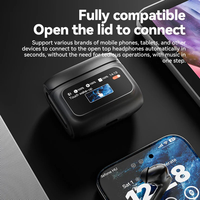 E20 PRO ANC Wireless Earbuds Bluetooth Earphone Touch Screen Airpods Control Active Noise Reduction In Ear Headphone With Mic