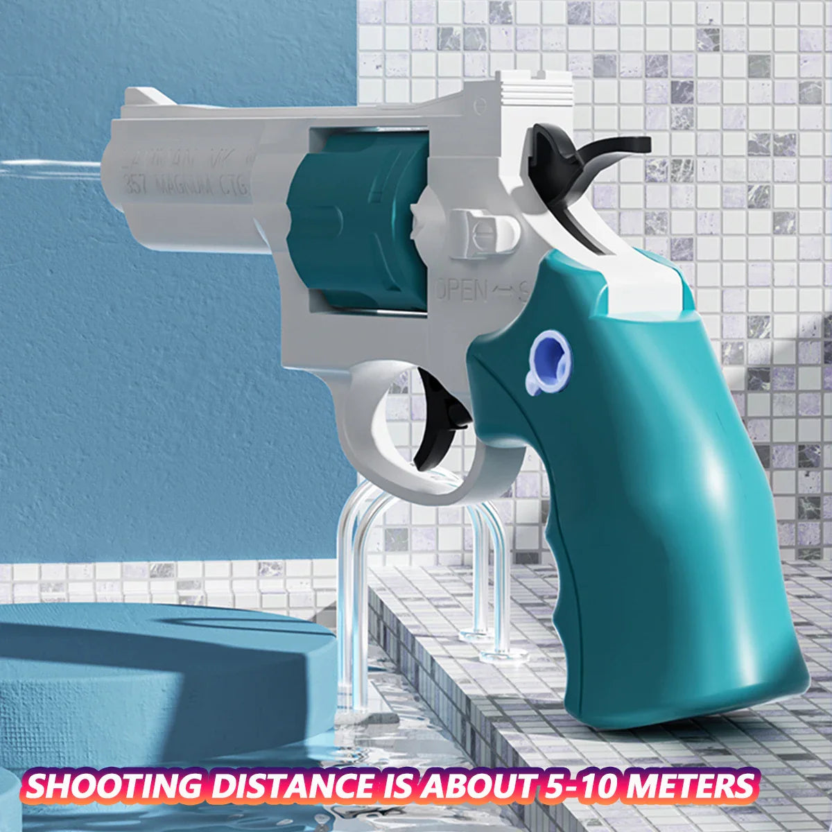 Revolver Water Gun Toy – Summer Beach Pool Sheriff Pistol for Kids