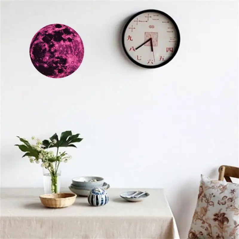 5/12/20/30/40CM Luminous Moon Wall Stickers Aesthetic PVC Fluorescent Self-Adhesive Decal Home Living Room Bedroom Wallpaper - THOOBO!