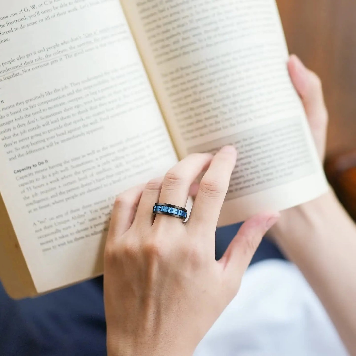 GearFury Chain-Spin Ring — Titanium Steel Grind, Zero-Noise Focus, 8mm Biker Cool (BT*8019)