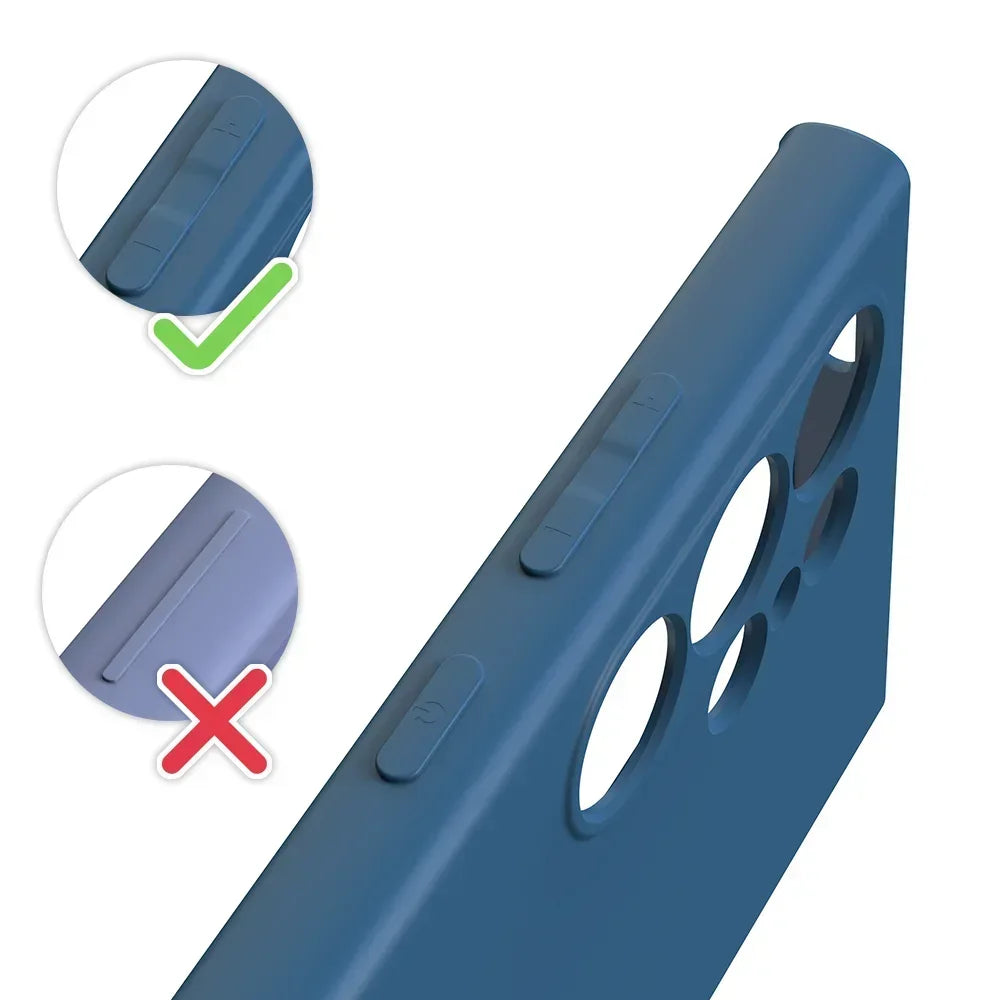 For Samsung S25Ultra S24Ultra Case Soft Liquid Silicone UltraThin Shockproof Phone Back Cover For Galaxy S25Plus S25 S24Plus S24