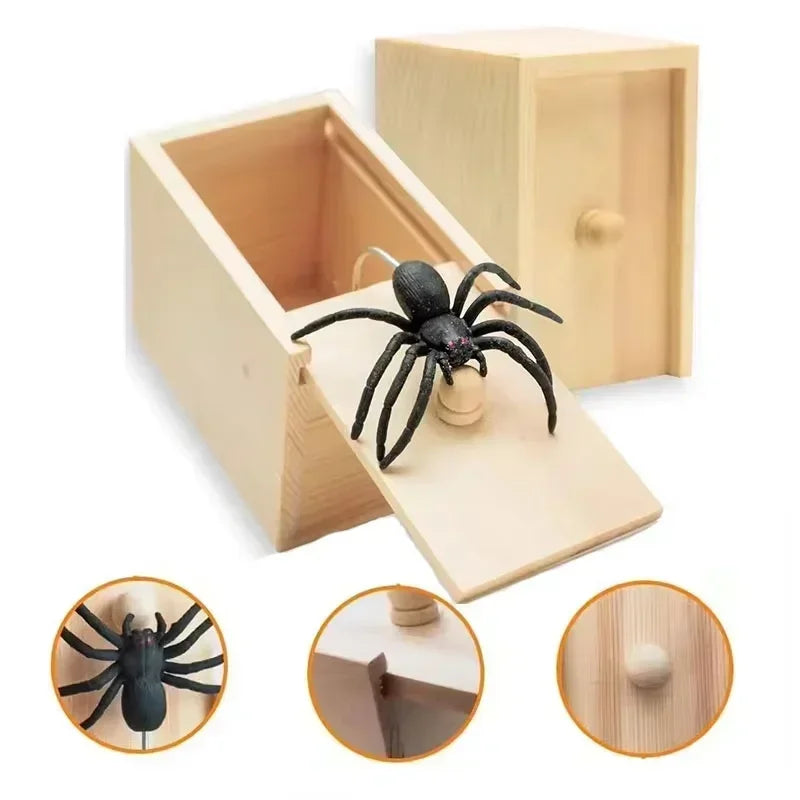 Spider Surprise Wooden Prank Box