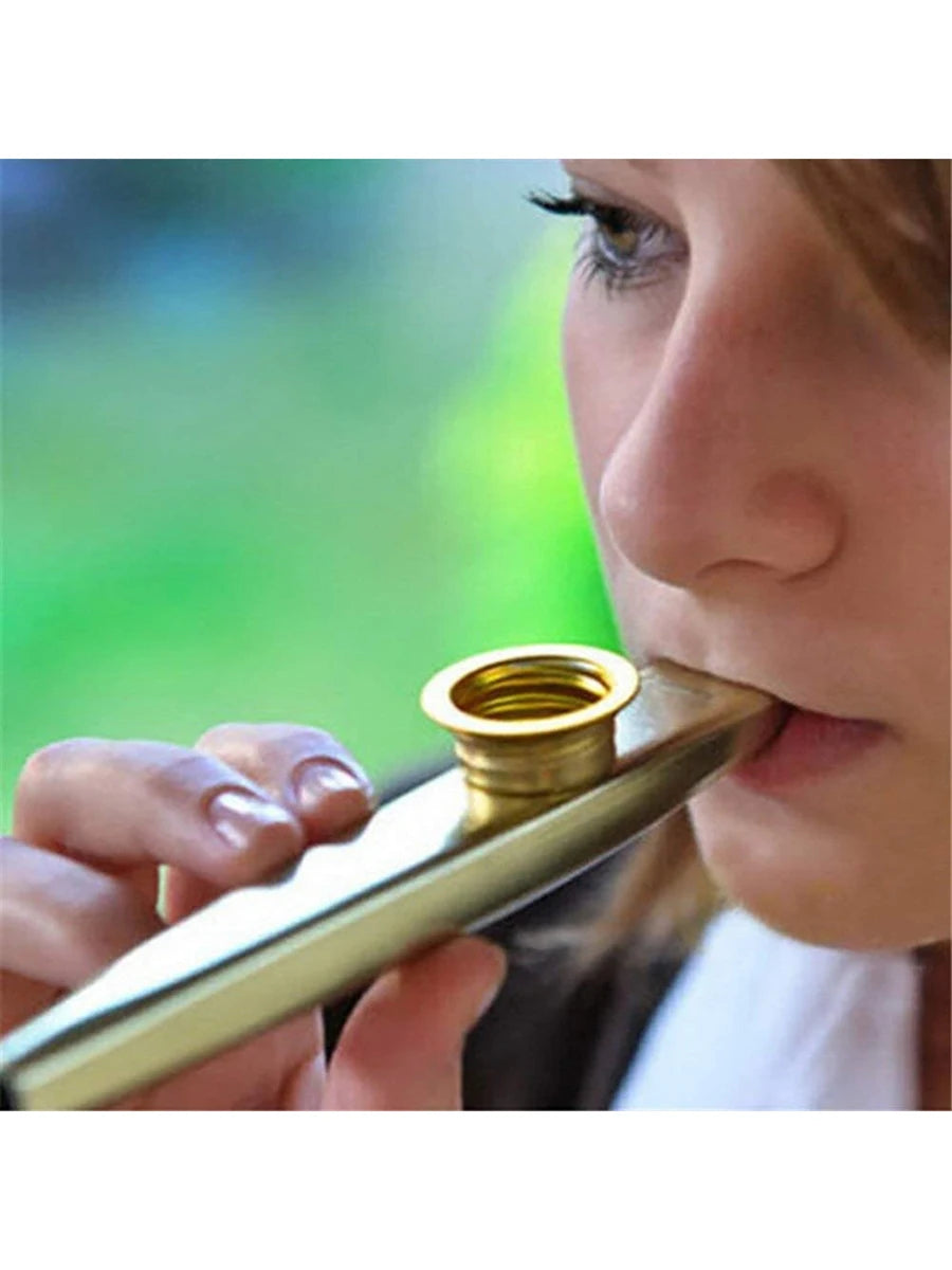 Metal Kazoo Musical Instruments Flutes Diaphragm Mouth Kazoos Musical Instruments Good Companion for Guitar - THOOBO!