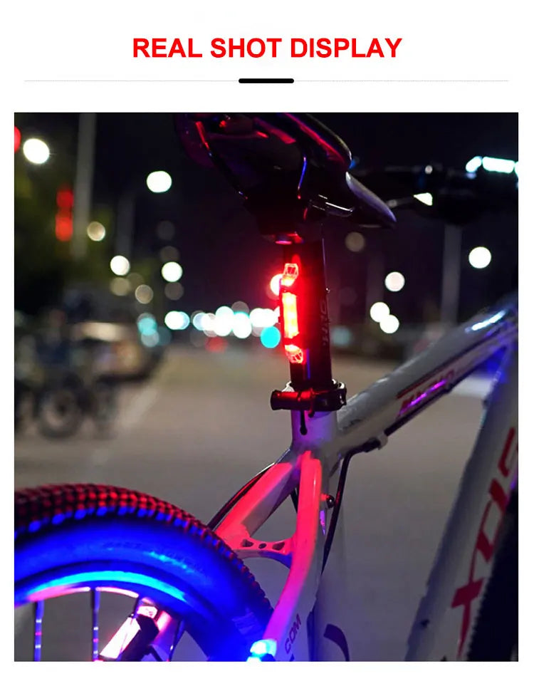 USB Rechargeable Bike Light Taillight Easy to Install 3 Modes Bicycle Light Accessories for the Bicycle - THOOBO!