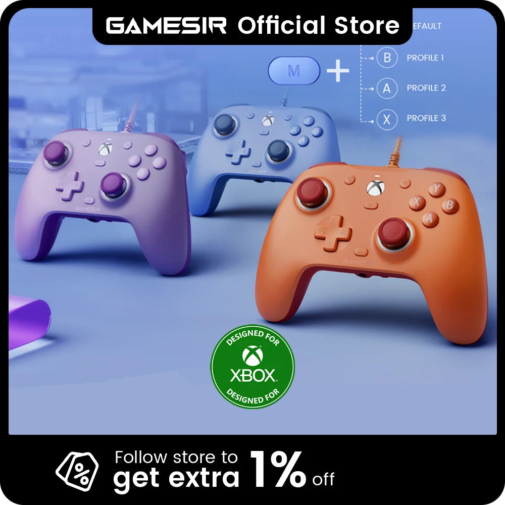 GameSir G7 SE Elite Wired Gamepad – Xbox Precision Meets PC Power with Hall Joysticks & Custom Panels