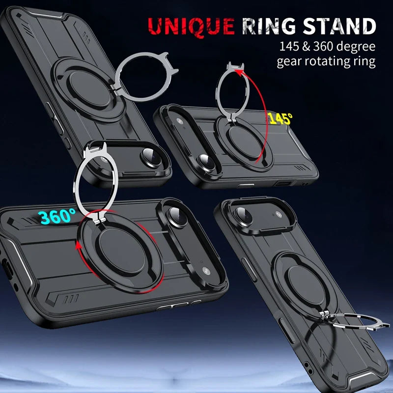 Magnetic Car Holder Ring Shockproof Armor Case For iphone 17 Pro Max 5G Camera Lens Protection Cover For iphone17 Air